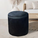 Round Ottoman in Black