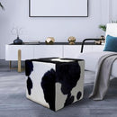 Square Ottoman in Black & White