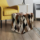 Square Ottoman in Diamond Mix of Colors