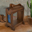 Saddle Stand W/Turquoise Copper