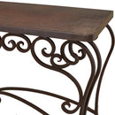 Base Sierra Madre 60" Natural Copper Top Console W/Iron Base