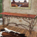 Sierra Madre 72" Natural Copper Top Console W/Iron Base