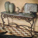 Sierra Madre 60" Verdigris Copper Top Console W/Iron Base