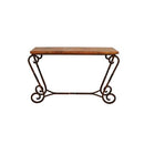 Hand Forged Blacksmith Base And Copper Top Entry Console