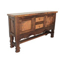Two Drawer Two Door Yoke Leg Credenza With Copper
