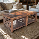 Farmhouse Natural Copper Top Coffee Table