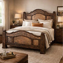 Embossed Copper King Bed