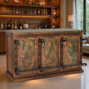 Bar With Verdigris Copper Inserts And Forged Ironwork