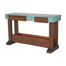 Turquoise Copper Kitchen Island