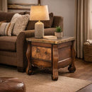 One Drawer Copper Framed Side Table