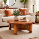 Carved Copper Top Coffee Table