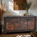 Teal Copper Rain Console