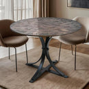 Stitched Brass Entry/Dining Table in an Antique Finish