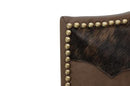 W/Cowhide Range Boss Iron Chair with Leather & Cowhide