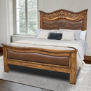 Drover Bed - Queen Tooled Leather & Hand Carved