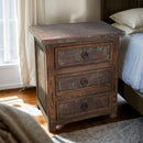 Margarita 3 Drawer Copper Nightstand W/Copper Top