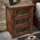 Margarita 3 Drawer Copper Nightstand
