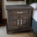 Black Washed Rio Hondo Door Nightstand