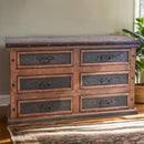 Dresser W/Tooled Leather
