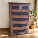 6 Drawer Chest W/Tooled Leather