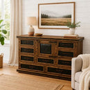 Door Dresser W/Tooled Leather