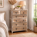 Antique White 6 Drawer Chest