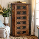 Chest W/Rope,Star & Cowhide