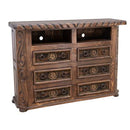 6 Drawer TV Dresser W/Cowhide & Star