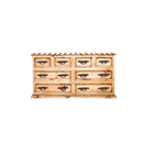 8 Drawer Dresser w/Rope/Cowhide