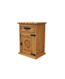 1 Door/1 Drawer Nightstand w/Rope/Star/Cowhide