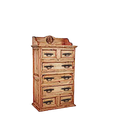 7 Drawer Chest w/Rope/Star/Cowhide