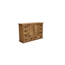Mansion Dresser 8 Drawer, 2 Door w/Rope/Star/Cowhide
