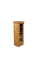Curio Cabinet w/Mirror Back, Gun Cabinet Slides Out From Back
