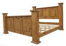 King Indian Bed w/Cowhide