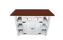 Kitchen Island w/Double Center Cabinetw/4 Dr/4 Do
