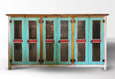 Sideboard w/ 2 Double Glass Doors/Shelf 4'