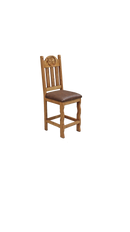 Texas Barstool w/Marble Star/Cushion
