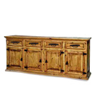 4 Door/4 Drawer Sideboard w/Star (STURDY Act Exempt, Not Bedroom/for clothing)