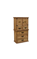 Mansion Chest 5 Drawer, 2 Door w/Star/Cowhide