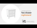 Simmenfort - Two Drawer Night Stand - Navy Blue