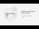 Realyn - Home Office Lift Top Desk - White / Brown