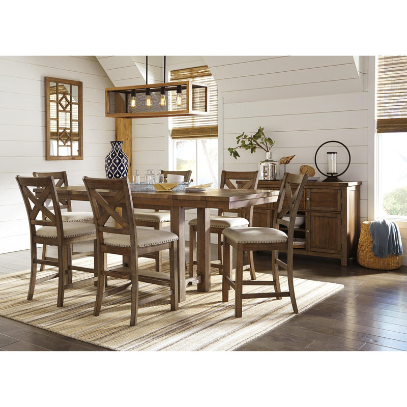 Signature Design by Ashley Moriville D631 7 pc Counter Height Dining Set IMAGE 1