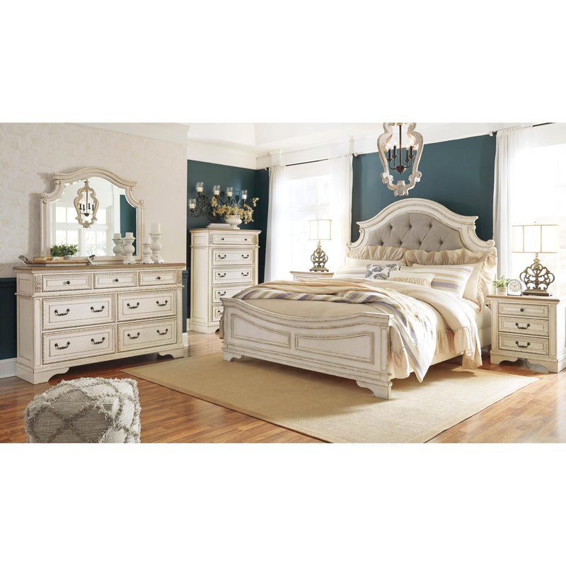 Signature Design by Ashley Realyn B743 6 pc Queen Upholstered Panel Bedroom Set IMAGE 1