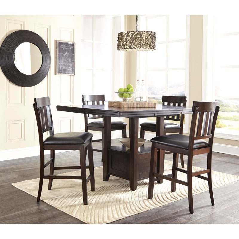 Signature Design by Ashley Haddigan D596 5 pc Counter Height Dining Set IMAGE 1