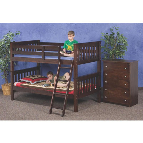 Donco Trading Company Kids Beds Bunk Bed 120-2CP - Twin/Twin Mission Bunkbed IMAGE 1