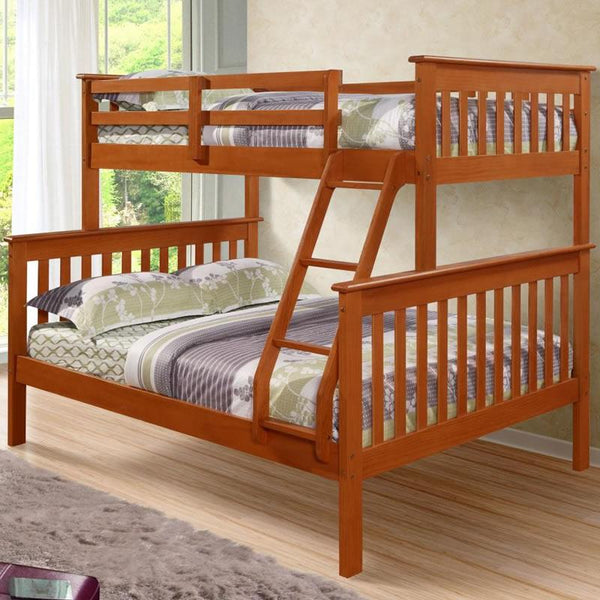 Donco Trading Company Kids Beds Bunk Bed 122-3E - Twin/Full Mission Bunkbed IMAGE 1