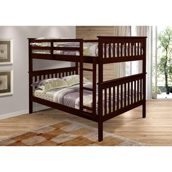 Donco Trading Company Kids Beds Bunk Bed 123-3E - Full over Full Mission Bunkbed IMAGE 1