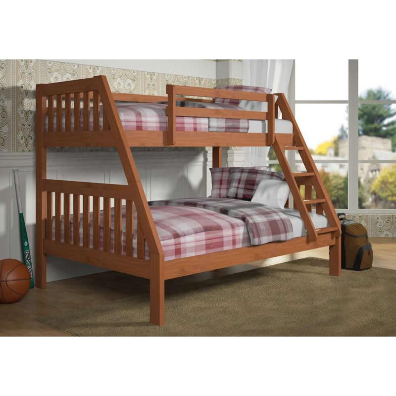 Donco Trading Company Kids Beds Bunk Bed 1018-CN Twin over Full Bunk Bed IMAGE 1