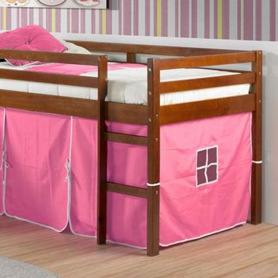 Donco Trading Company Kids Beds Loft Bed 750TE Twin Tent Loft Bed W/Slide (P) IMAGE 3