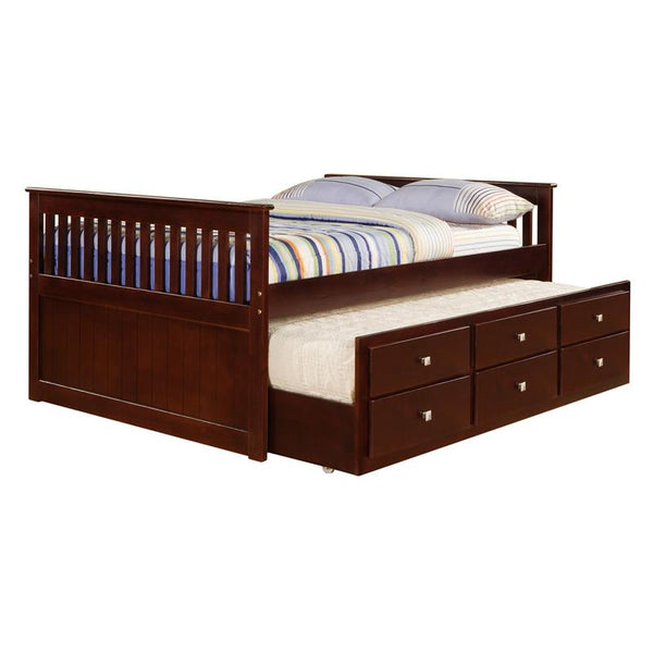Donco Trading Company Kids Beds Trundle Bed 303FCP Twin Mission Captains Trundle Bed IMAGE 1